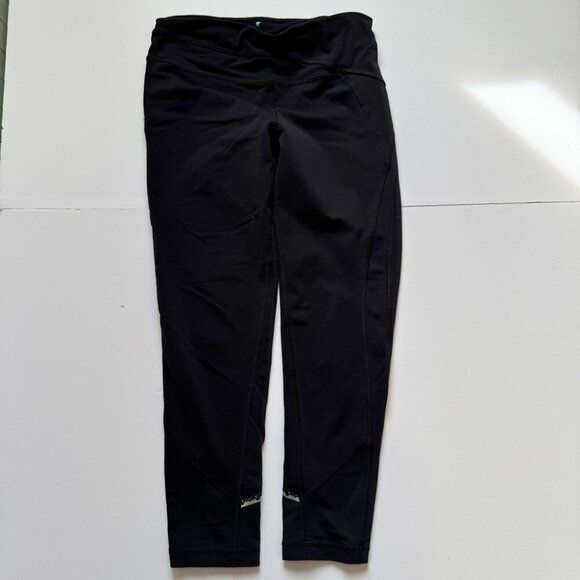 Ivivva Rhythmic Tights Pique Black Reflective Leggings Pants Full Length 10 - Picture 2 of 16